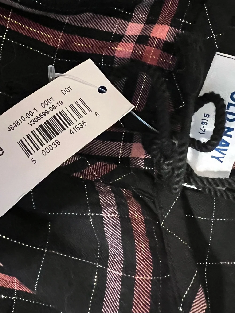 NWT old navy and Theme dresses Purple Tiered Skirt with Black & Pink Plaid